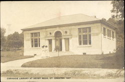 Carnagie Library Derby Neck, CT Postcard Postcard