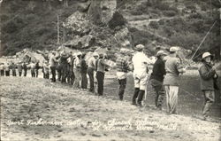 Sport Fishermen Casting For Chinook Salmon Postcard