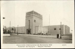 1929 Barcelona Pavilion Of Hungary Postcard