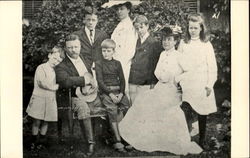 Teddy Roosevelt & Family Postcard