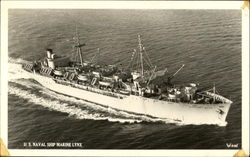 U. S. Naval Ship Marine Lynx Navy Postcard Postcard