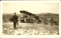 Caterpillar Tractor Farming Postcard