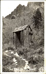 The End Of The Trail Outhouses & Bathrooms Postcard Postcard