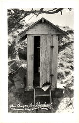 An Oregon Fir Product, Hwy 101 Scenic, OR Outhouses & Bathrooms Postcard Postcard