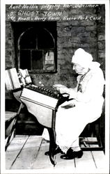 Aunt Nellie Playing He Dulcimer City Ghost Town Buena Park, CA Knott's Berry Farm Postcard Postcard