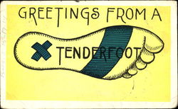 Greetings From Tenderfoot Cowboy Western Postcard Postcard