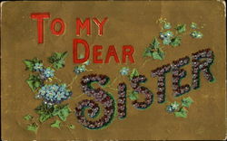 To My Dear Sister To My Dear... Postcard Postcard