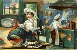 Thanks Giving Greetings Children Postcard Postcard