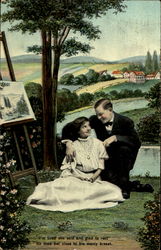 Couple Painting Romance & Love Postcard Postcard