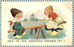 Ven Ve Vos Babykids Togedder Yet? Postcard