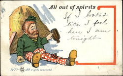 All Out Of Sprits Drinking Postcard Postcard