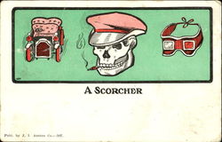 A Scorcher - Skull Death Postcard Postcard