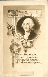 George Washington Patriotic Postcard Postcard