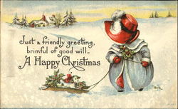 A Happy Christmas Children Postcard Postcard