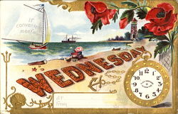 Wednesday Days of the Week Postcard Postcard