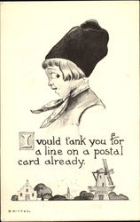 I Vould Tank You For A Line On A Postal Cards Already Postcard