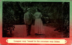 Longest Way Round Is The Sweetest Way Home Romance & Love Postcard Postcard