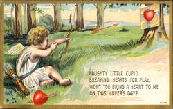 Naughty Little Cupid Postcard Postcard