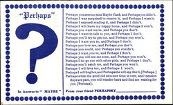 Perhaps? Poems & Poets Postcard Postcard