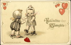 Valentine Thoughts Children Postcard Postcard