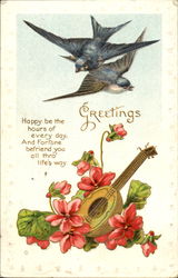 Greetings Music Postcard Postcard