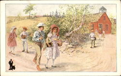 Going to School Postcard