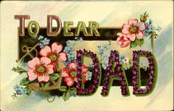 To Dear Dad Names Postcard Postcard