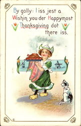 Dutch Thanksgiving Children Postcard Postcard