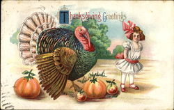 Thanksgiving Greetings Children Postcard Postcard