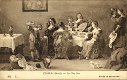 Teniers Les Cinq Sens Art Postcard Postcard