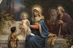 The Holy Family Religious Postcard Postcard