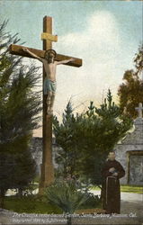 The Crucifix In The Sacred Garden, Santa Barbara Mission Postcard