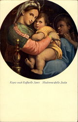 Kopie Nach Raffaello Santi Madonna Della Sedia Postcard