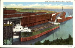 Giant Ore Docks On Lake Superior Duluth, MN Postcard Postcard