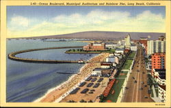 Ocean Boulevard Long Beach, CA Postcard Postcard