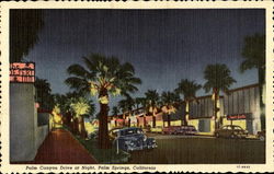 Palm Canyon Drive At Night Postcard