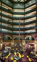 Unique Lobby Of The Famous Brown Palace Hotel Postcard