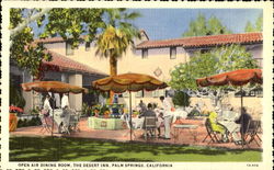 Open Air Dining Room, The Desert Inn Palm Springs, CA Postcard Postcard