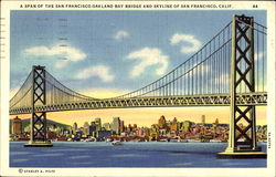 Bridging San Francisco Bay Metropolitan Area California Postcard Postcard