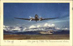 TWA The Transcontinental Airline Aircraft Postcard Postcard