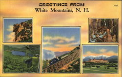 Greetings From White Mountains New Hampshire Postcard Postcard