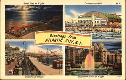 Greetings From Atlantic City New Jersey Postcard Postcard