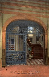 Old Gate And Stairway Spanish Cabildo New Orleans, LA Postcard Postcard