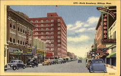 North Broadway Billings, MT Postcard Postcard