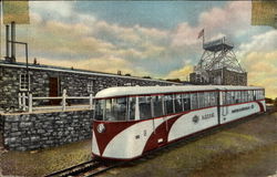 Streamline Cog Train At The Famous Old Summit House Postcard