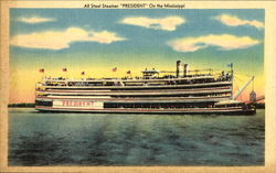 All Steel Steamer President Postcard