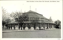 Stock Pavilion Des Moines, IA Postcard Postcard