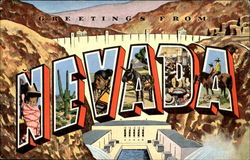 Greetings From Nevada Boulder Dam Postcard