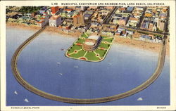 Municipal Auditorium And Rainbow Pier Postcard