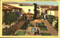 Patio Paseo De La Guerra Postcard